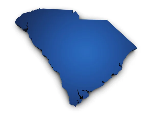 La mappa di South Carolina Forma 3d — Foto Stock