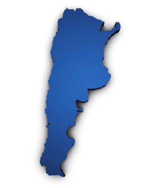 Arjantin Haritası 3d şekil