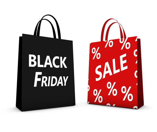 Black Friday Venda saco de compras — Fotografia de Stock