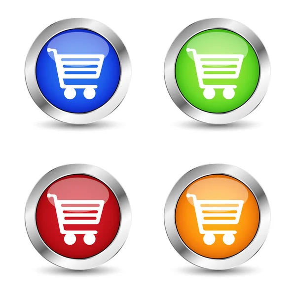 Online Shopping Web Button Set — Stock Vector