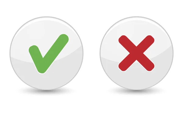 Yes Or No Button — Stock Vector