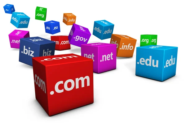 Web- és internetes Domain nevek — Stock Fotó