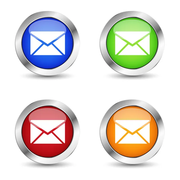 Bouton Web Icône Email Set — Image vectorielle