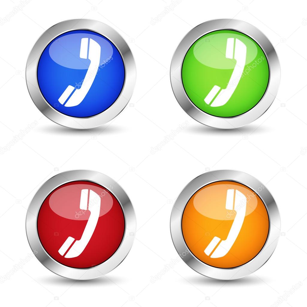 Phone Web Contact Button Set