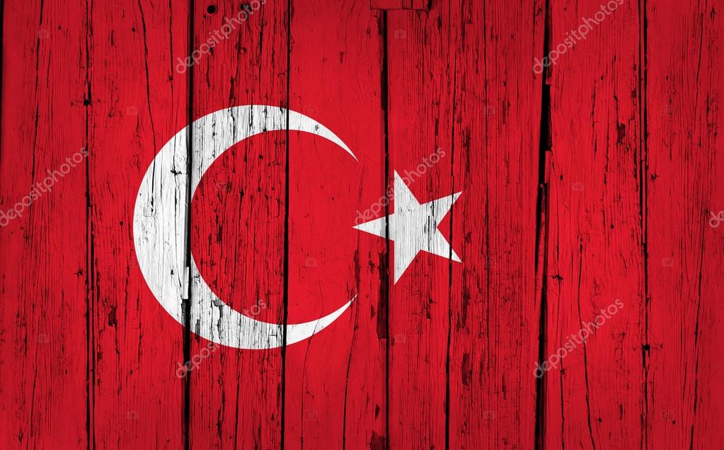 Turkije vlag Grunge achtergrond — Stockfoto © NiroDesign ...