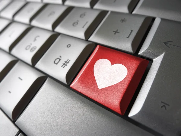 Love Heart Icon Key — Stock Photo, Image