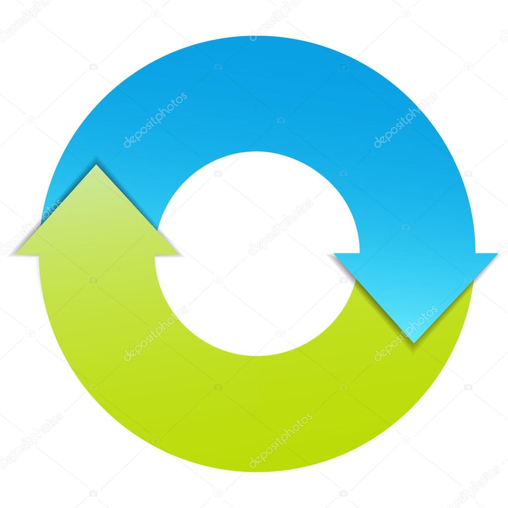 Two Arrows Business Cycle Stock Vector Image By C Nirodesign