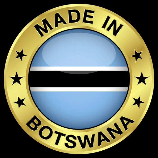 Botswana Made In Badge — Stock Vector