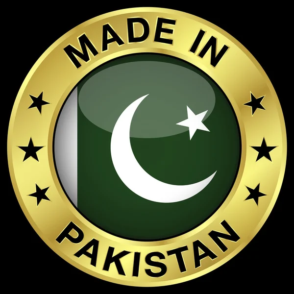 Pakistan maakte In Badge — Stockvector