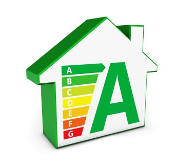 Yeşil enerji ev simgesini
