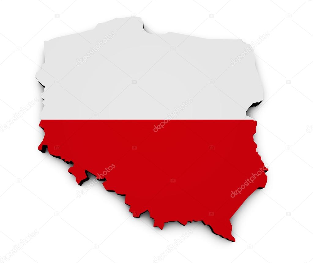 Poland Flag Map