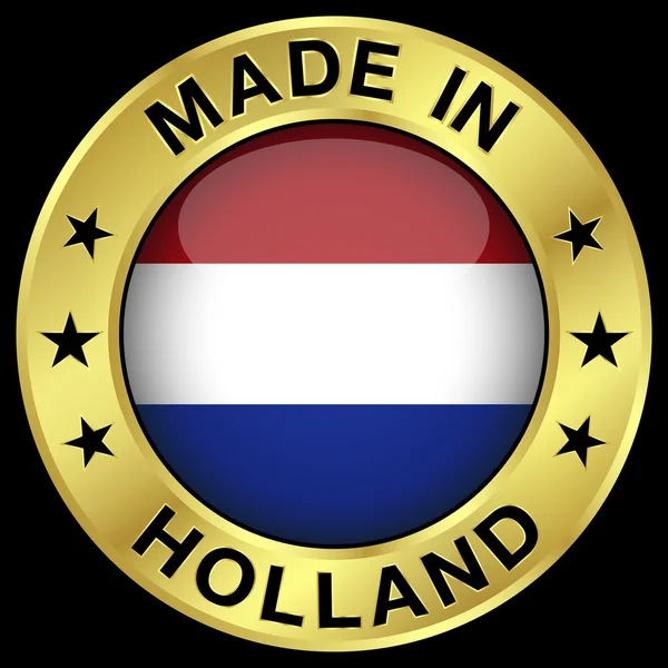Holland made in Badge — Stockvektor