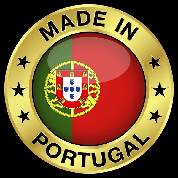 Portugal gemaakt In Badge — Stockvector