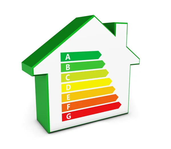 Home Icon Green Energy Levels — Stock Photo, Image