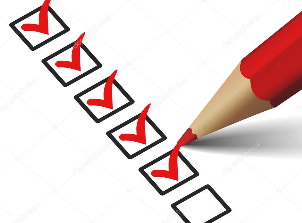 Check List With Red Checkmark Icon