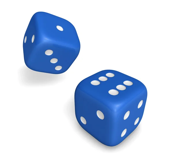 Blue Dice — Stock Photo, Image