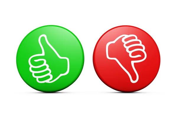 Positive Negative Customer Feedback Buttons — Stock Photo, Image