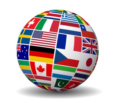 Uluslararası iş dünya bayrakları Küre