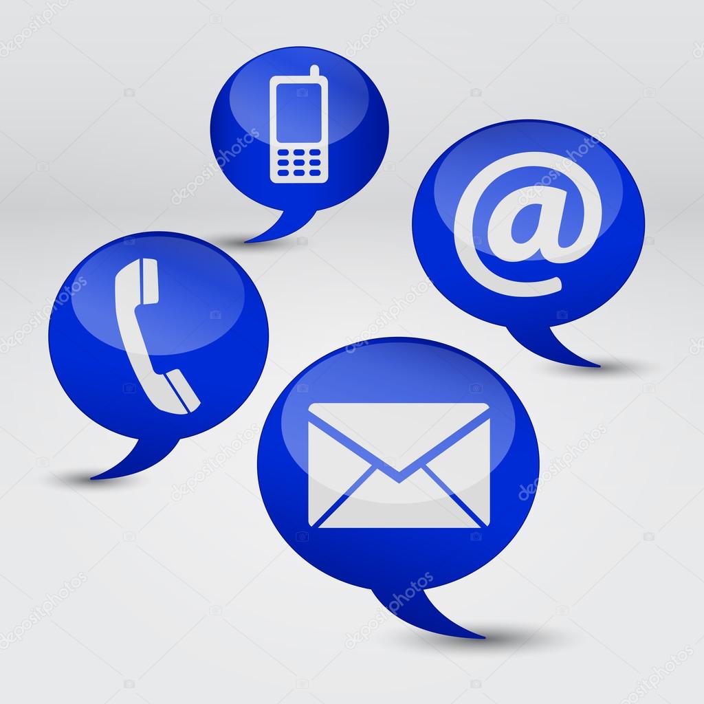 Web Contact Us Icons Concept