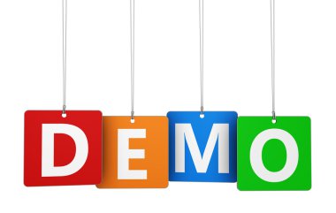 Demo işareti renkli Etiketler