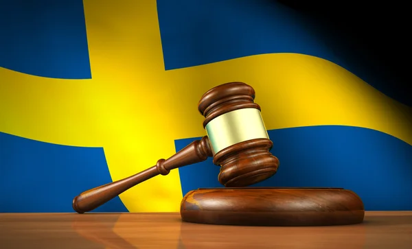 Švédské právo a spravedlnost koncepce — Stock fotografie