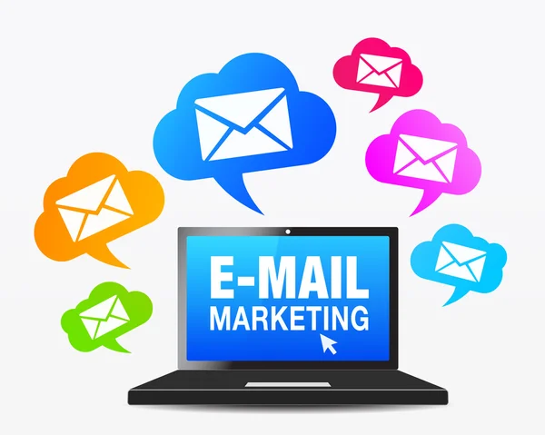 Web e-mailmarketing pictogrammen — Stockvector