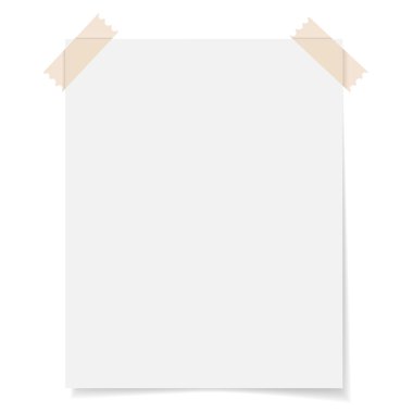 Boş yaprak kağıt yapışkan bant ile