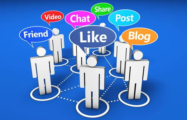 Rede Social Online Media Community — Fotografia de Stock