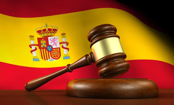 Hiszpania prawa i Sprawiedliwości pojęcie — Zdjęcie stockowe