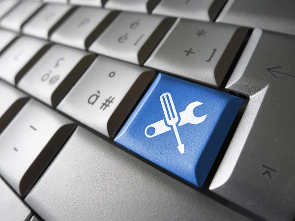 Assistance And Computer Service Key — Stock Photo, Image