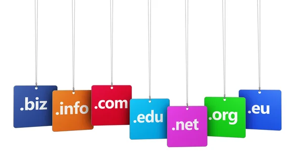 Internet Domain Name Tags — Stock Photo, Image