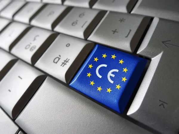 European Union Flag CE Marking — Stock Photo, Image