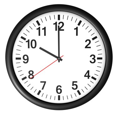 Office Clock Icon And Time Symbol clipart