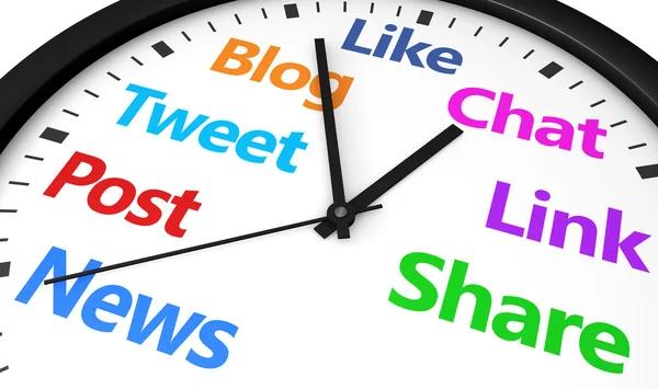 Social Media sieci czasu — Zdjęcie stockowe