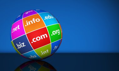Website Domain Names Sign Globe clipart