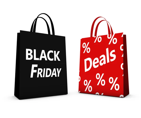 Black Friday Ofertas Sacos de compras — Fotografia de Stock