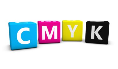 CMYK dijital baskı kavramı ofset