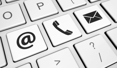 Web iletişim klavye simgeleri