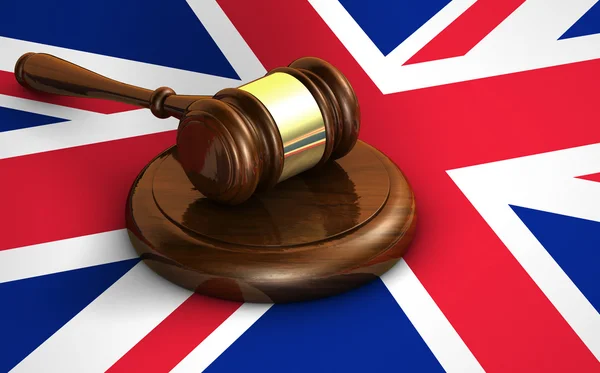 Lei do Reino Unido e conceito do sistema jurídico britânico — Fotografia de Stock