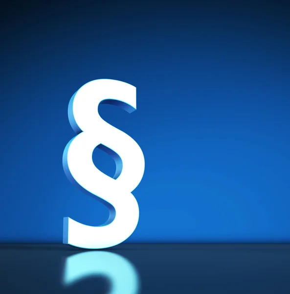 Paragraph Symbol On Blue — Stock Photo, Image