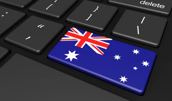 Australia Bandiera sulla chiave del computer — Foto Stock