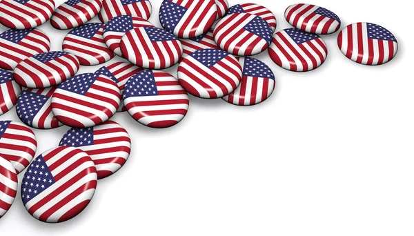 Insignias de botón de bandera de Estados Unidos —  Fotos de Stock