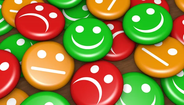 Opiniones de los clientes Happy Rating — Foto de Stock