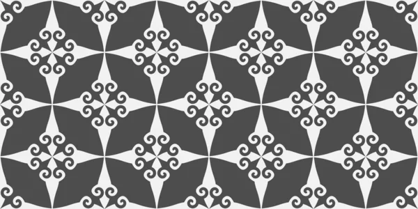 Black White Seamless Pattern Ethnic Background Wallpaper Texture Vector Graphics — Stock Vector