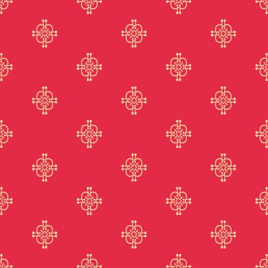 Kırmızı arka plan, pürüzsüz desen. Kusursuz duvar kağıdı dokusu. Vektör grafiği