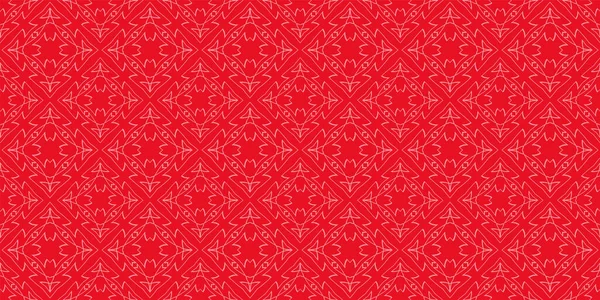Kırmızı Arka Plan Deseni Dekoratif Süs Kusursuz Duvar Kağıdı Dokusu — Stok Vektör