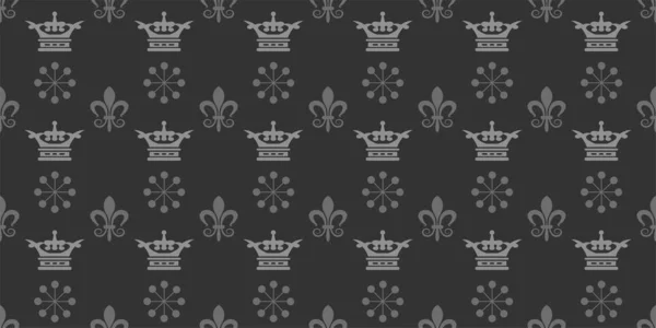 Royal Background Pattern Retro Colors Black Gray Seamless Wallpaper Texture — Stock Vector