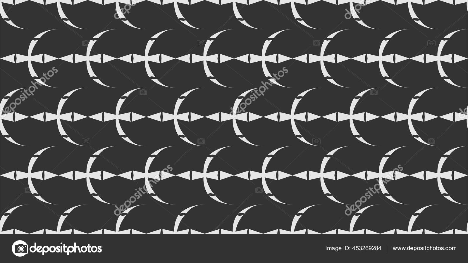 黒の背景に幾何学的な形状を持つ現代的なシームレスなパターンあなたのデザインベクトルグラフィックスの壁紙テクスチャ ストックベクター C Kio777