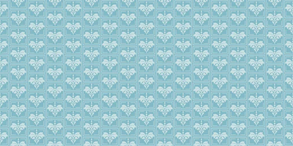 薄い青の背景に装飾花の装飾が施された背景パターン ポストカード カバー 壁紙に最適です シームレスなパターン デザインのテクスチャ ベクターイラスト — ストックベクタ