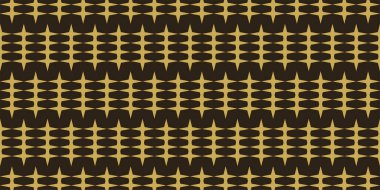 Siyah zemin üzerinde basit geometrik süsleme olan modern arkaplan deseni, duvar kağıdı. Kusursuz desen, tasarımın için doku. Vektör grafikleri